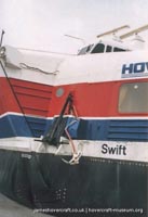 SRN4 Swift (GH-2004) being taken to the Hovercraft Museum